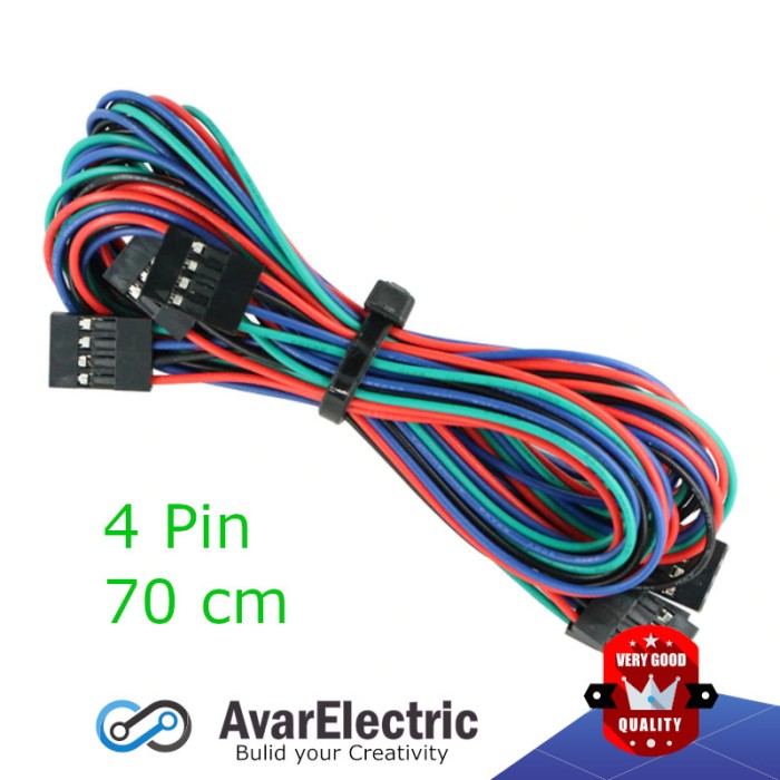 Kabel Jumper Dupont 4 Pin 70cm Female to Female Cable Jumper FF 70 cm