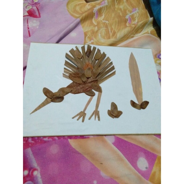 

alas papan a4 kolase daun kering