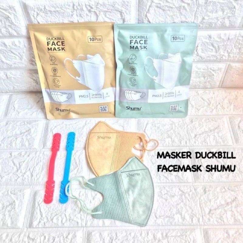 MASKER DUCKBILL SHUMU FREE KONEKTOR 1PACK ISI10PCS / DUCK BILL SHUMUU