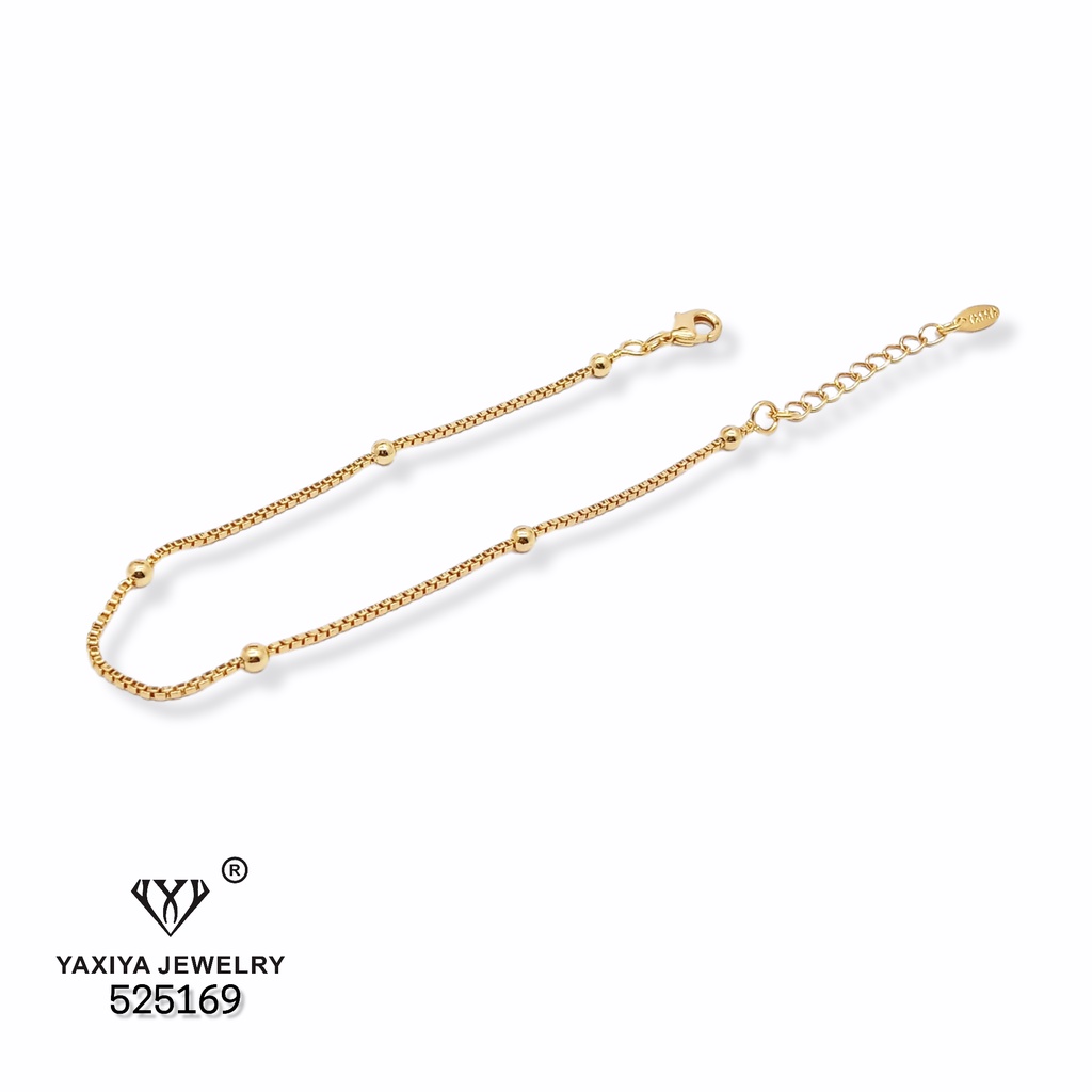 Yaxiya Gelang Wanita Jedar Perhiasan Lapis Emas 18k 289-1