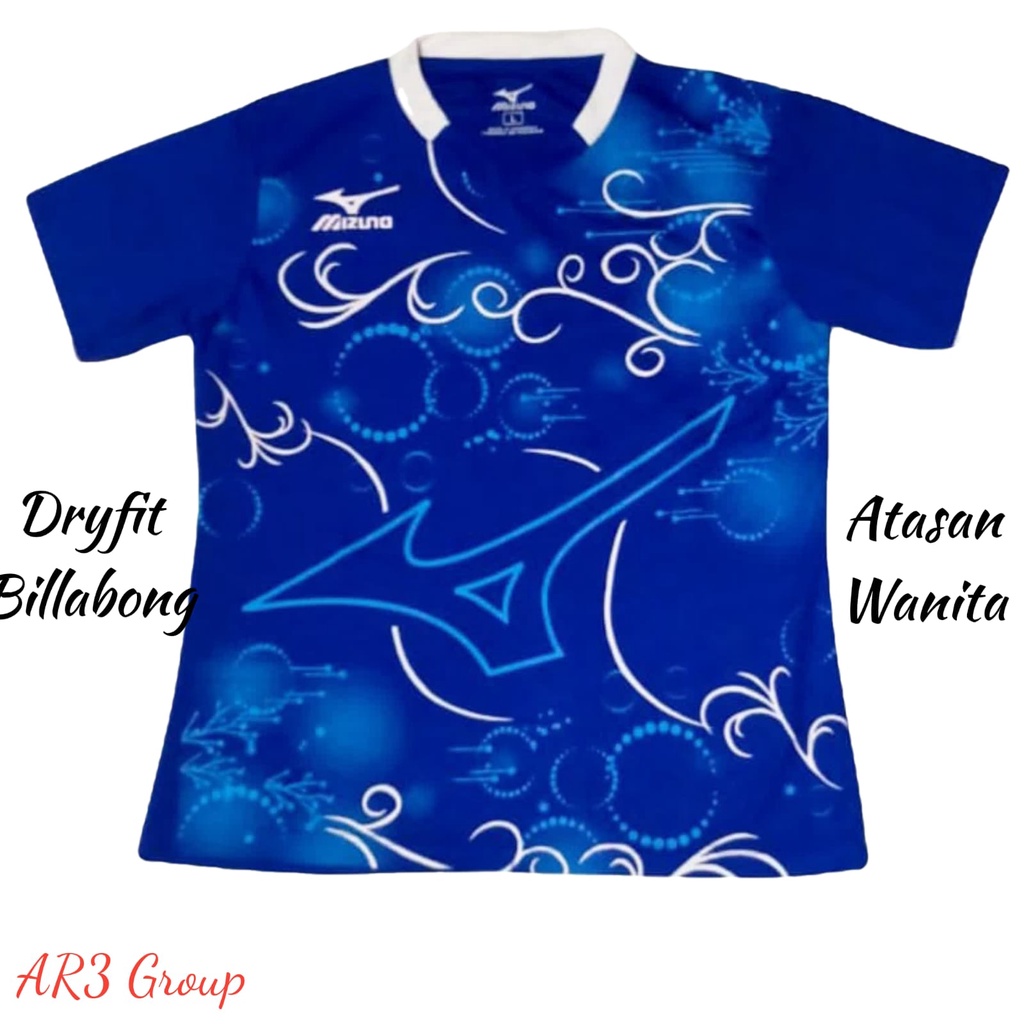 Baju olahraga pria/wanita printing kaos badminton bulutangkis voli futsal sepak bola runing adem menyerap keringat cepat kering
