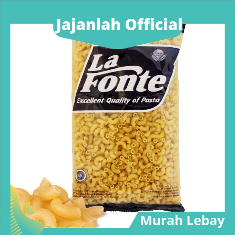 

Jajanlah Official LA FONTE Makaroni Pasta Chiferi Rigati No 206 500 GR / MAKARONI