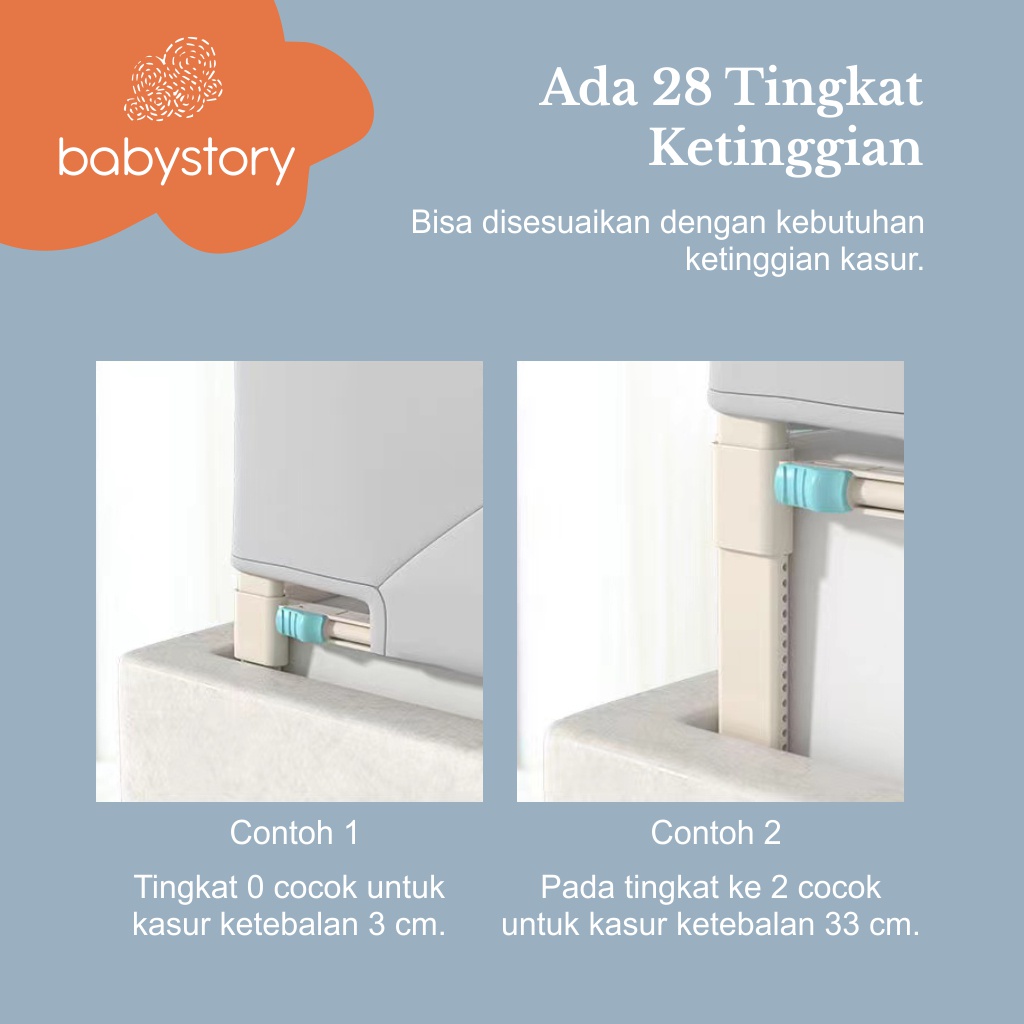 Bedrail Baby Bedrail Bed Guard Rail Pengaman kasur