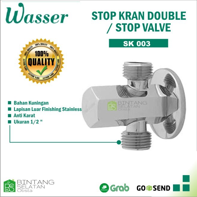 STOP KRAN DOUBLE WASSER  STOP VALVE WASSER SK 003