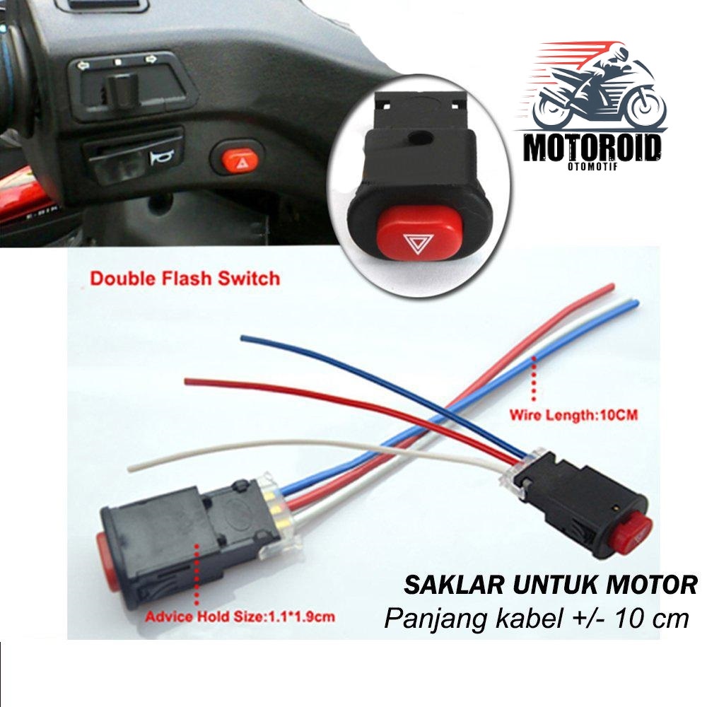 Saklar Hazard Tombol Switch Push On Off Botton Push Hazard Sen Universal