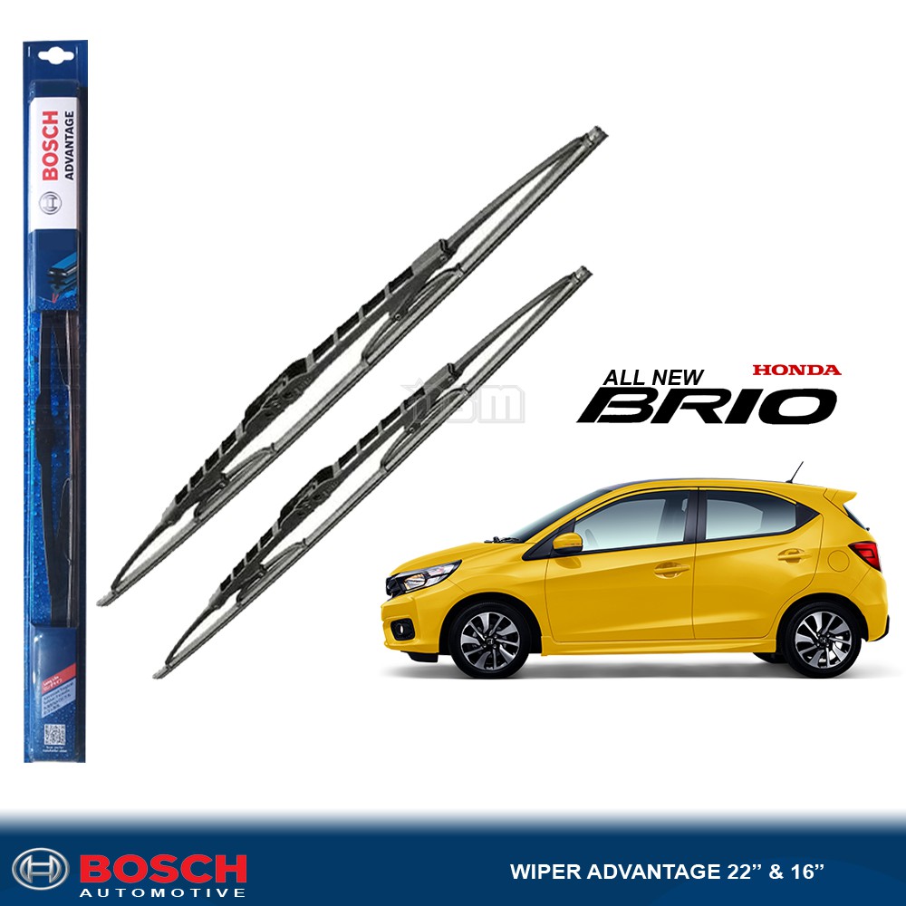 Bosch Advantage / Karet Wiper Mobil Honda All New Brio 22&quot; dan 16&quot; (Sepasang) / Wiper Brio