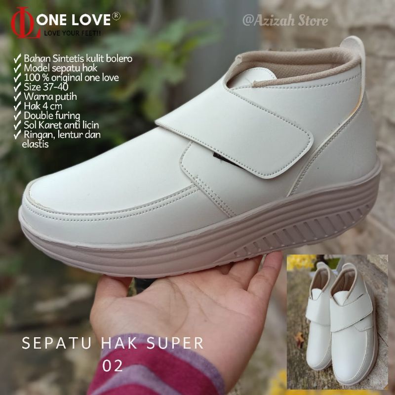 One Love Sepatu Sneakers Wanita Wedges Sol Abu Sepatu Wanita / Sepatu One Love Original