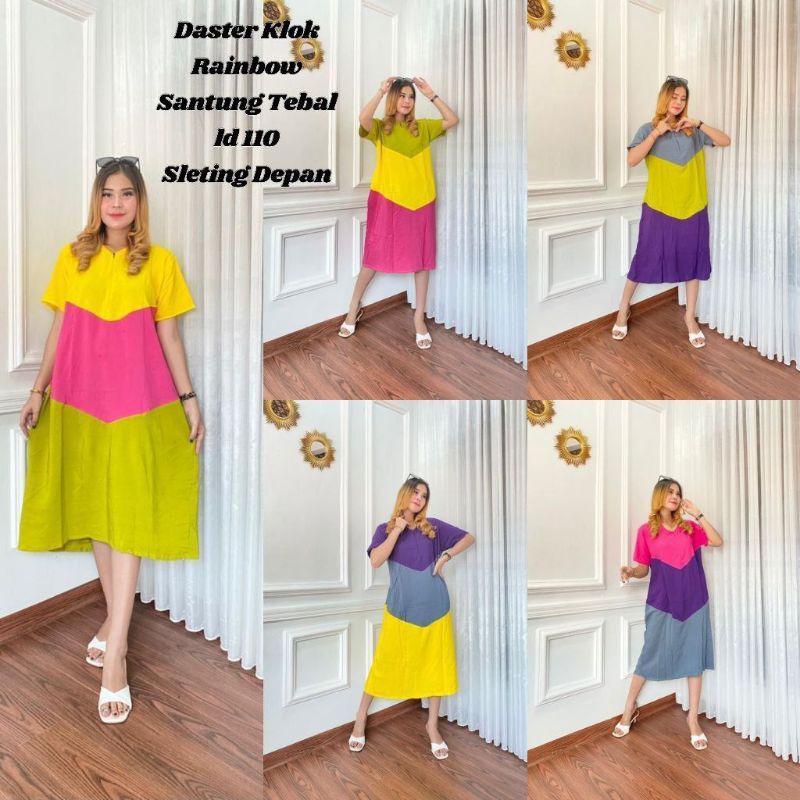 BEST SELLER Daster andin rainbow pelangi susun chnel arabian