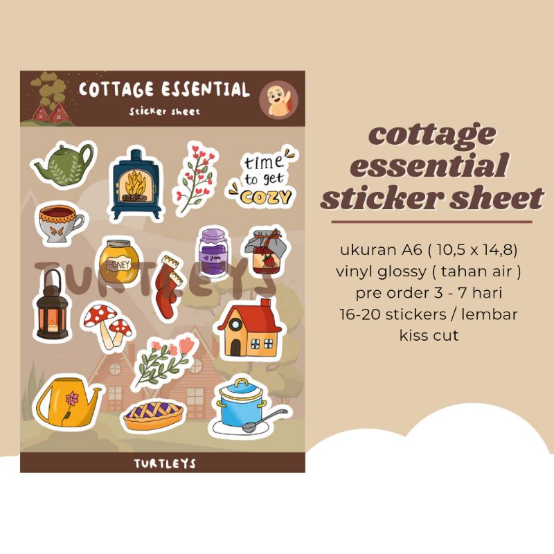 

Cottage Essential sticker sheet vinyl glossy