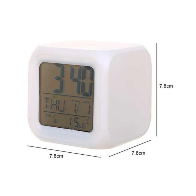 JAM ALARM DIGITAL LED WARNA WARNI FLECO JAM ALARM DIGITAL MULTIFUNGSI