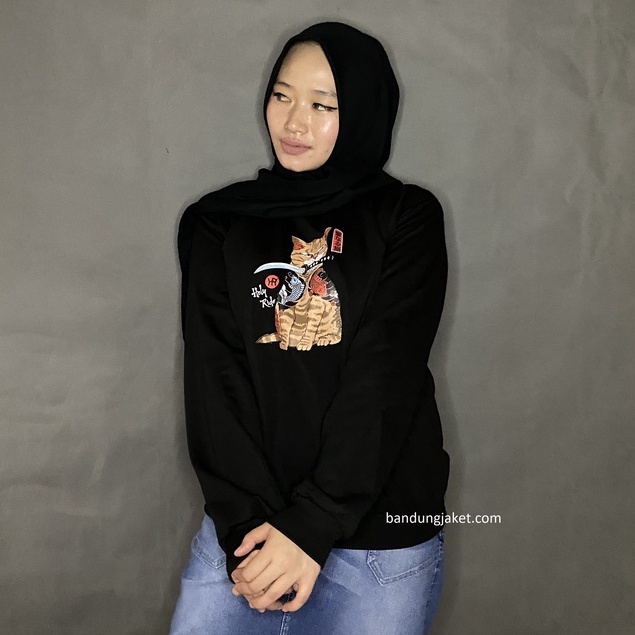 FIGHTING CAT HOLY Sweatshirt II CREWNECK Pria Dan Wanita