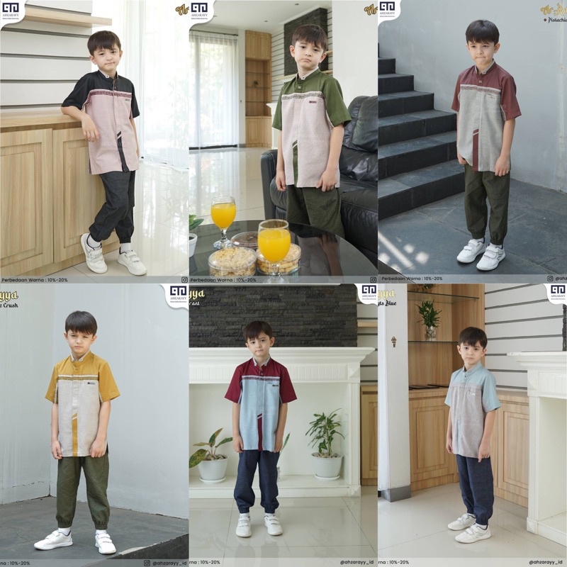 Arrayya Series kemeja koko Anak Kids Laki Laki By Ahzarayy