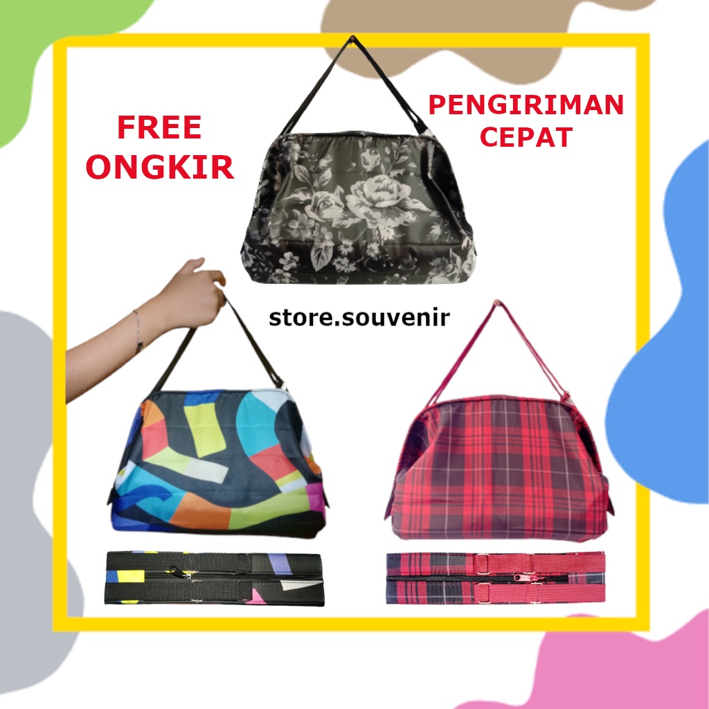 Tas Lipat/ Tas Lipat Belanja/ Tas Belanja Lipat Waterproof / Tas Jinjing Parasut Kecil / Tas Jinnjin