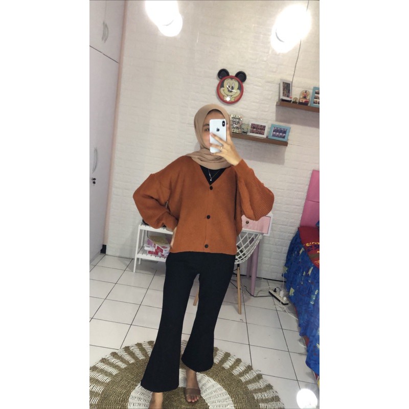Lolly Cardy // Cardy rajut termurah by @stripetee_mrln-Coral
