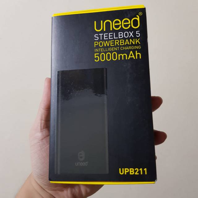 UNEED SteelBox 5 PowerBank 5000 mAh Polymer Battery Power Bank Garansi Resmi Original