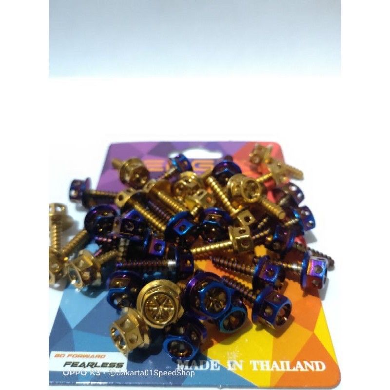 Baut Body probolt Flower gold Honda Yamaha Beat Mio Vario