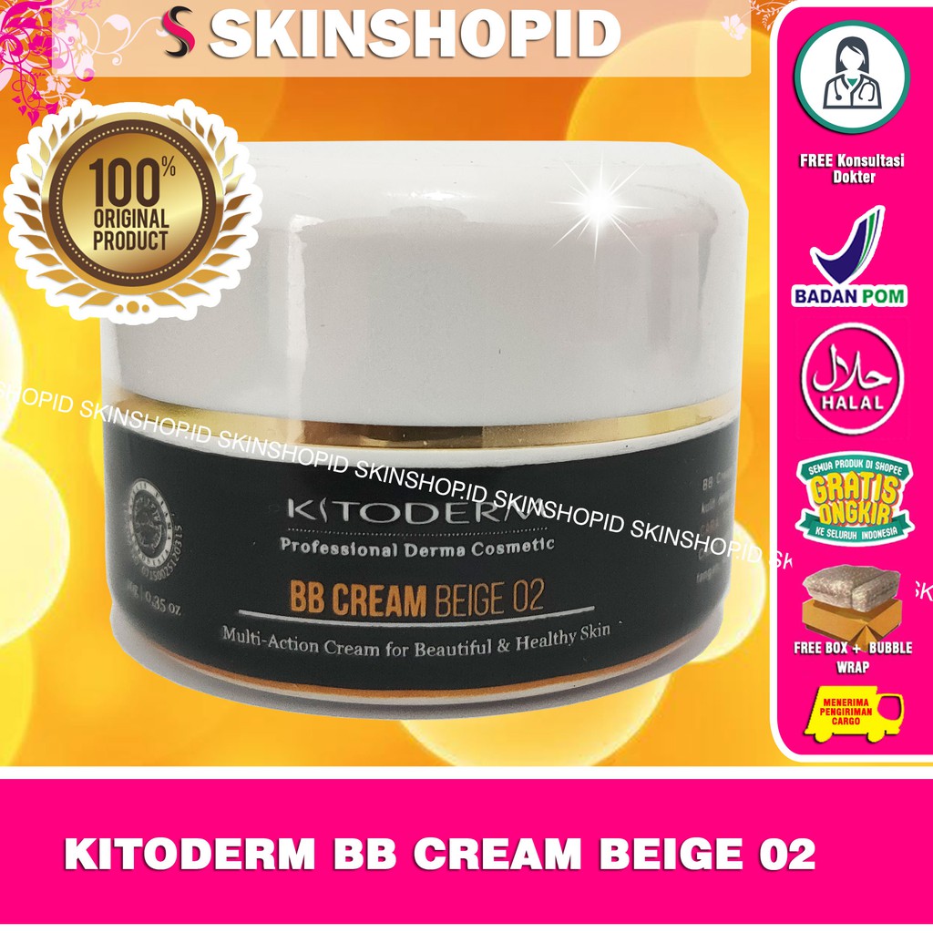 Kitoderm BB CREAM BEIGE 02 10gr Orginal / Alas Bedak BPOM Aman