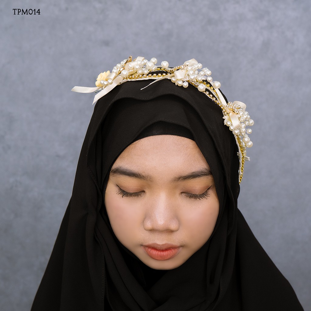 [PRODUK TERLARIS] HAIRPIECE TIARA KUPU PITA HIJAB AKSESORIS WANITA TPM014