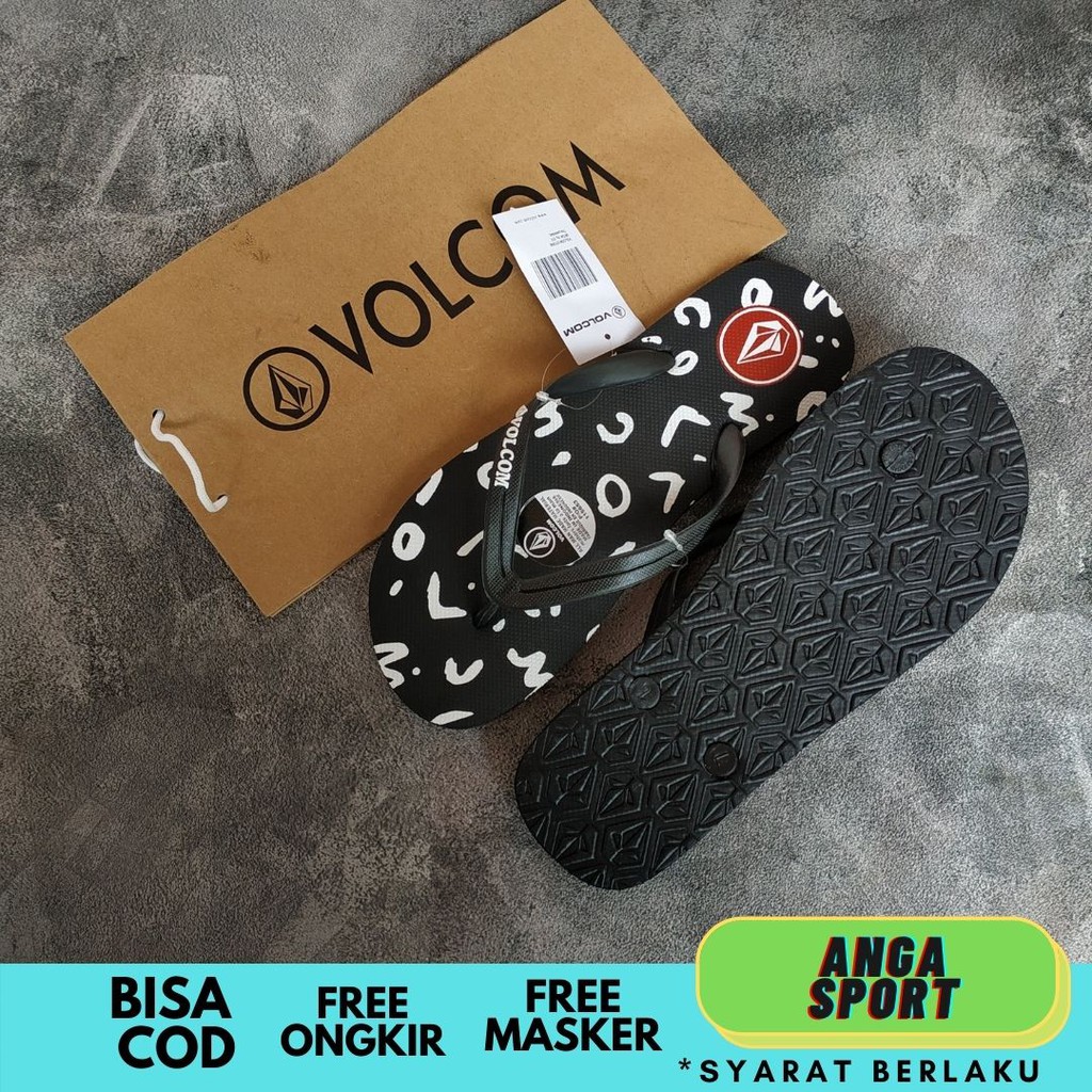 SANDAL JEPIT VOLCOM PRIA SANDAL DISTRO COWOK BRANDED CASUAL KASUAL SURFING TERLARIS