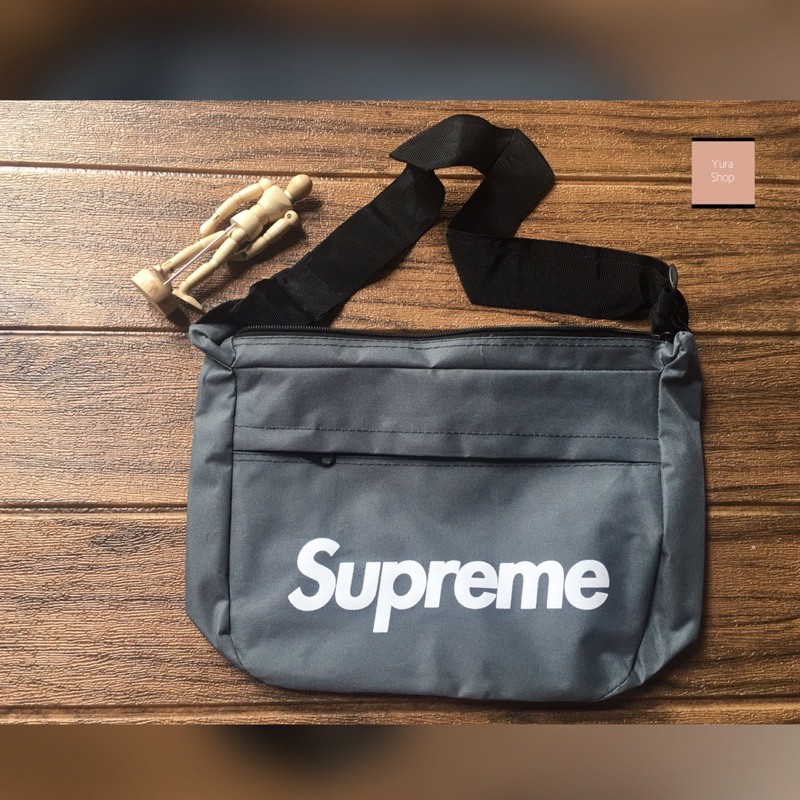 Tas Selempang Pria Supreme | Tas Cowok Polos Motif Supreme