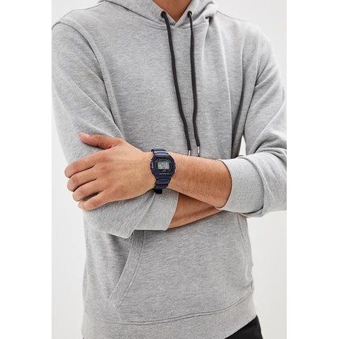 Casio Original W-218H-4B /  W218H-4B Jam Tangan Pria Digital Karet Merah