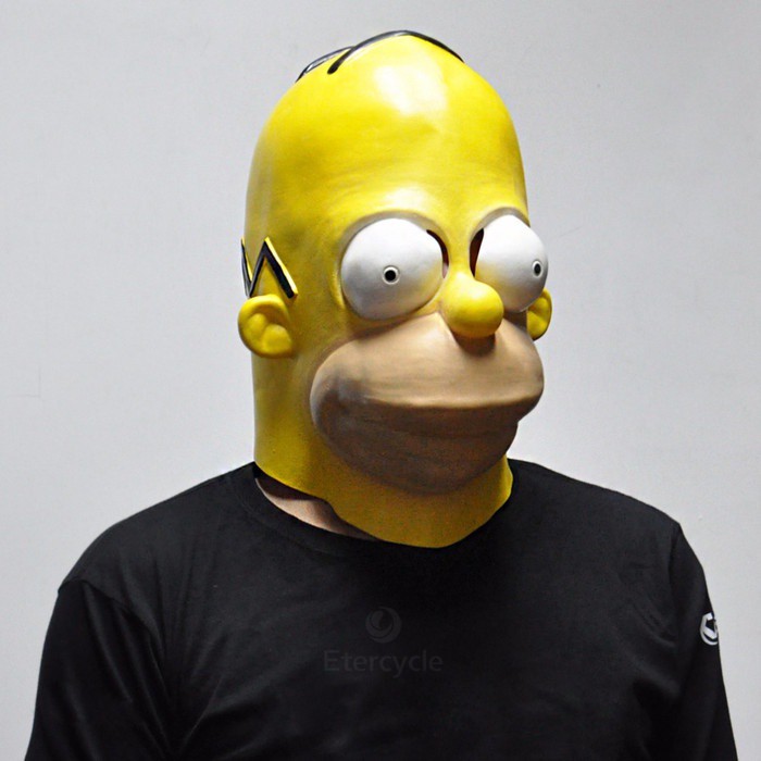 Topeng homer the simpson simson latex bart halloween party