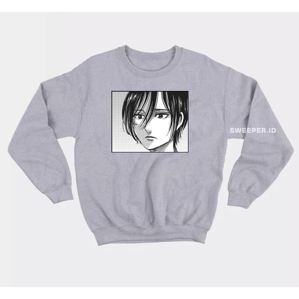 SWEATER ANIME MIKASA SWEATER BAHAN FLEECE