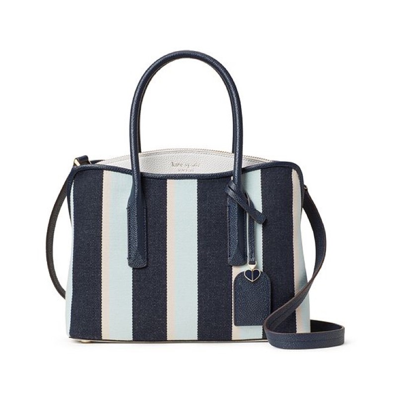 KATE SPADE Margaux Medium Satchel Canvas Stripe