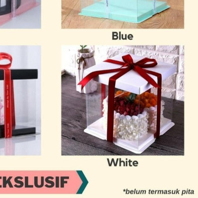 

☃ Kotak kue transparan cake box mica dus kue P30 x L30 cm ☆