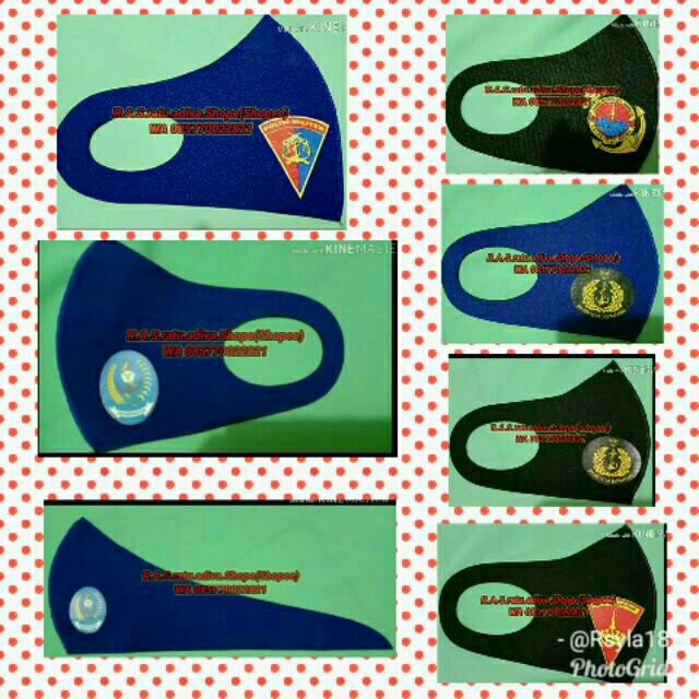 Masker  Jalasenastri ... Polisi Militer..TNI AL .. jangkar.. marinir