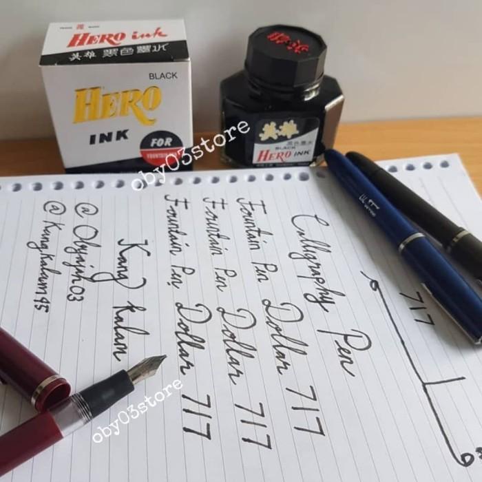 

Paket Klik.Fountain Pen Dollar 717 Dan Tinta Hero.Pena Khot Kaligrafi