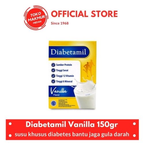 DIABETAMIL VANILLA 150GR - SUSU KHUSUS DIABETES BANTU JAGA GULA DARAH