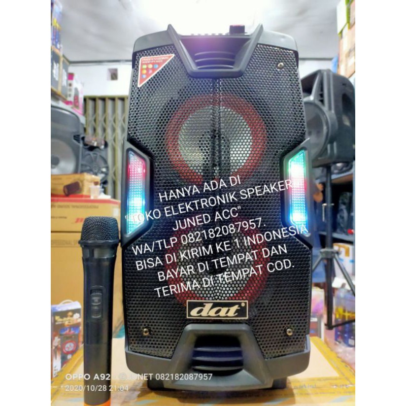 PROMO PORTABEL SPIKER SALON AKTIF BLOUTUT KARAOKE DAT DT 2128 DAT 8 IN X 2 DOUBLE
