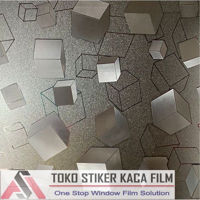 NEW MOTIF Stiker Kaca Jendela Rumah Motif Balok 3D Sticker Kaca Jendela Rumah Motif