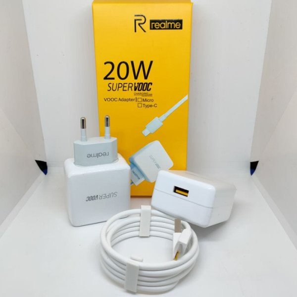 Charger Realme SuperVooc 15W / 20W / 30W / 65W Micro Type C Cable Fast Charging