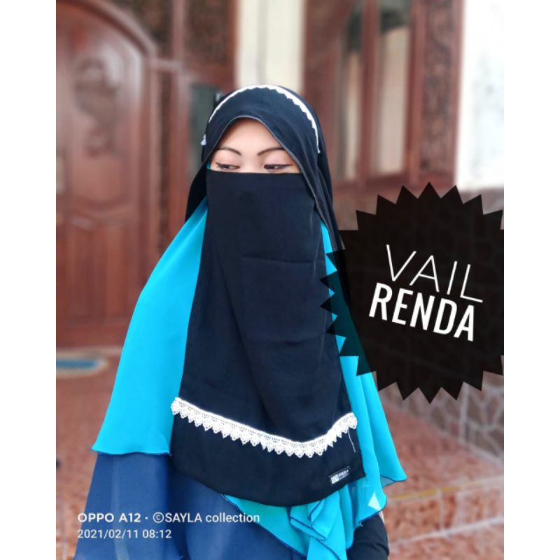 NIQAB VEIL RENDA/CADAR 2 LAYER PREMIUM/NIQAB YAMAN SIFFON SILKY