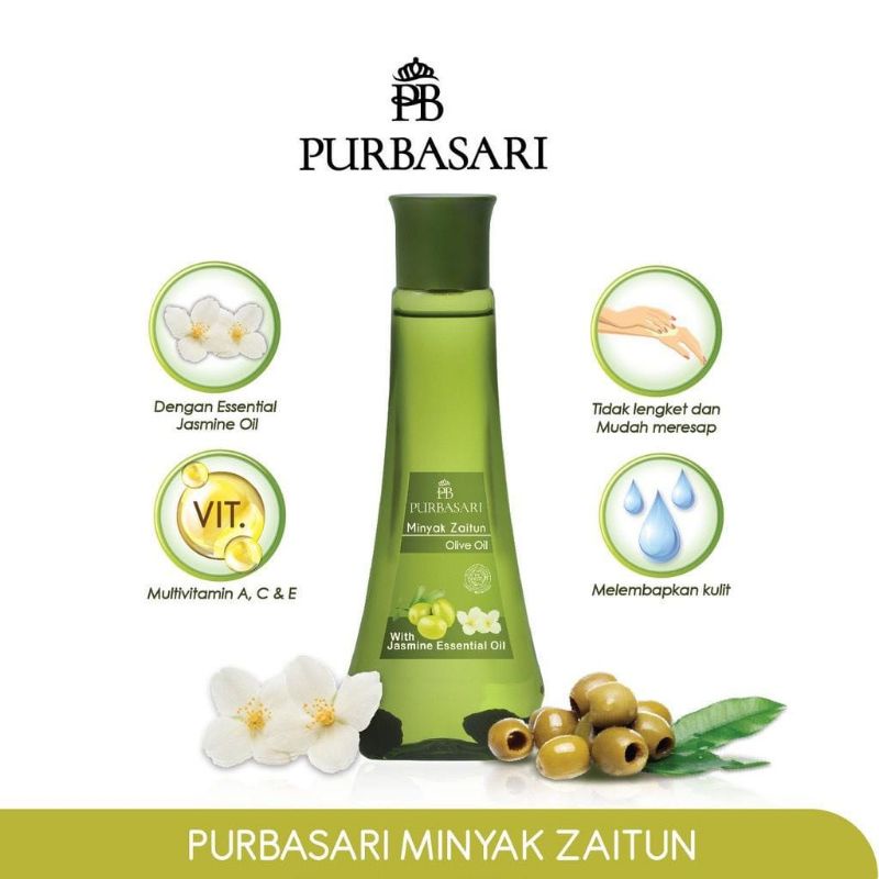 Purbasari minyak zaitun 150ml / Purbasari minyak zaitun 150 ml / Purbasari minyak zaitun / minyak zaitun Purbasari / minyak urut / minyak pijit / minyak zaitun