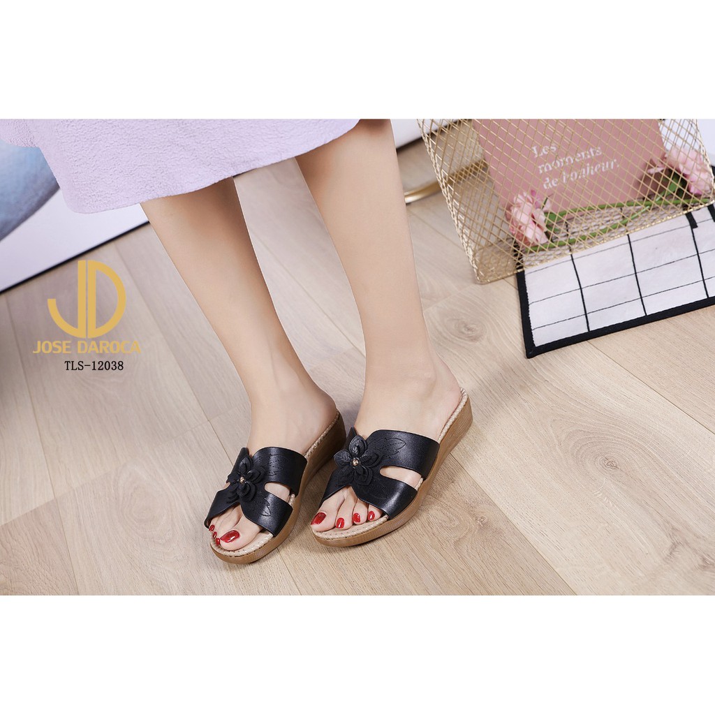 JOSE DAROCA Wedges Sandal Kulit Halus # TLS-12038# ORIGINAL