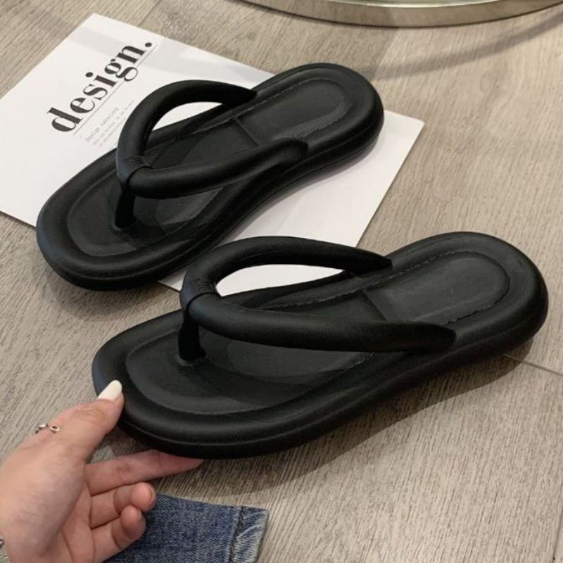 Sandal jepit wanita Viral kekinian Sandal cewek Import super ringan empuk Sandal jepit bangkok kekinian