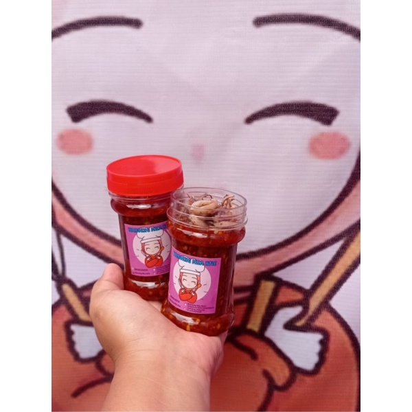 Sambal cumi / Sambal Kemasan pouch / Sambal teri / jengkol / bawang ( isi 100 gram ) WAROENG MBA NTIE