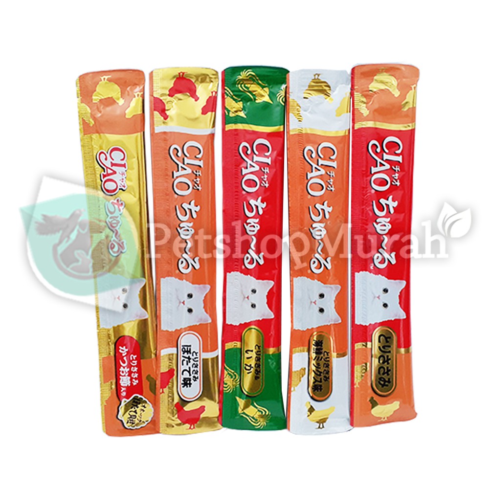 Snack Kucing Per 1Pcs Ciao Cat Treat Ciao Creamy 14gram