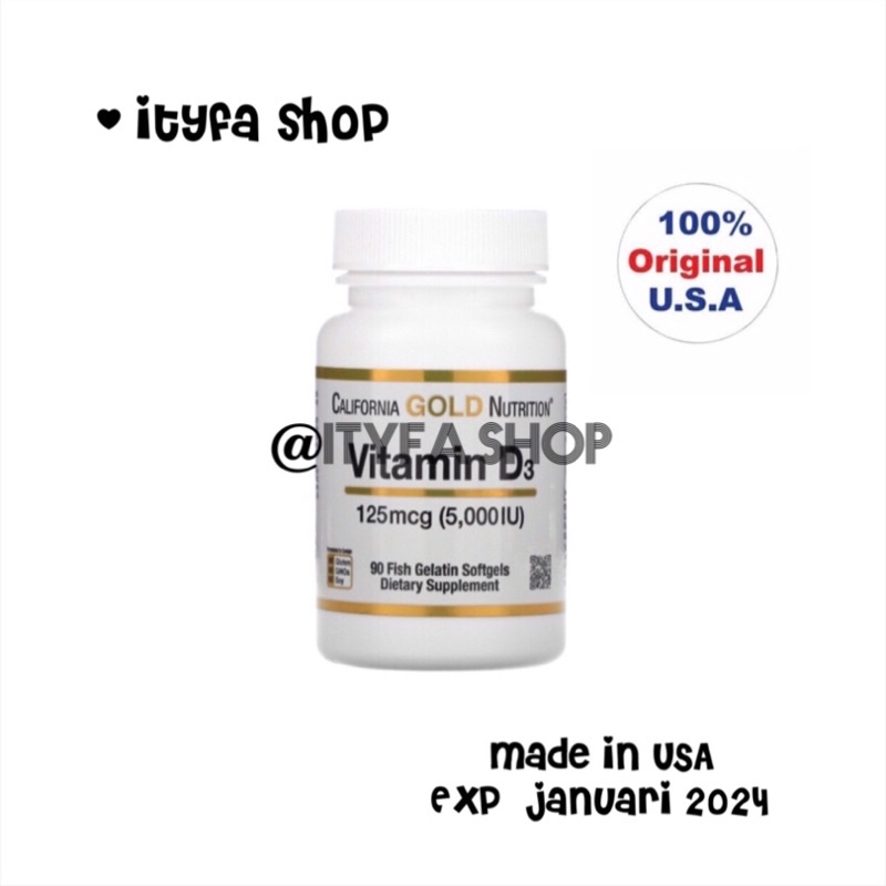 CALIFORNIA GOLD NUTRITION VIT D3 125mcg