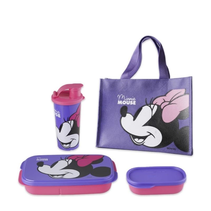 tempat makan disney/tempat makan Minnie mouse/set tempat makan anak/tempat makan lucu/tempat makan