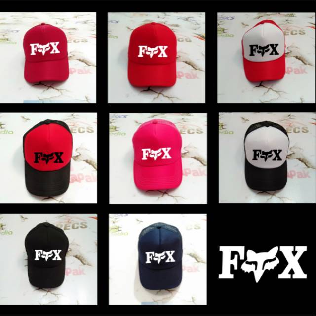Cycling cap - topi sepeda fox - topi trucker jaring sepeda fox murah