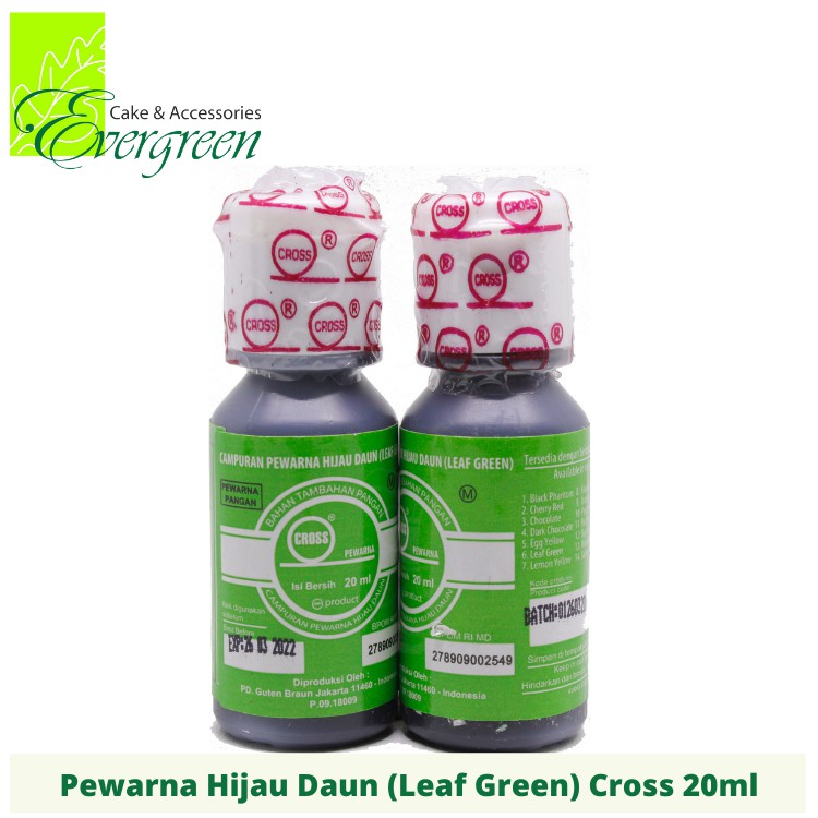 

Pewarna Makanan Cross Hijau Daun (Leaf Green) 20ml