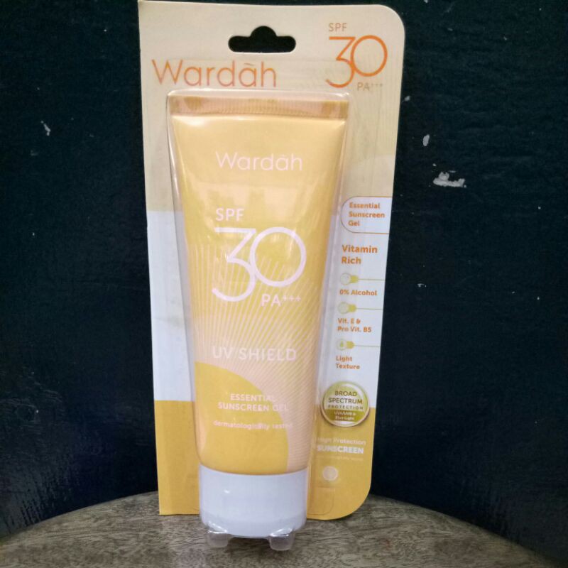 Wardah uv shield essential sunscreen gel spf 30 PA+++