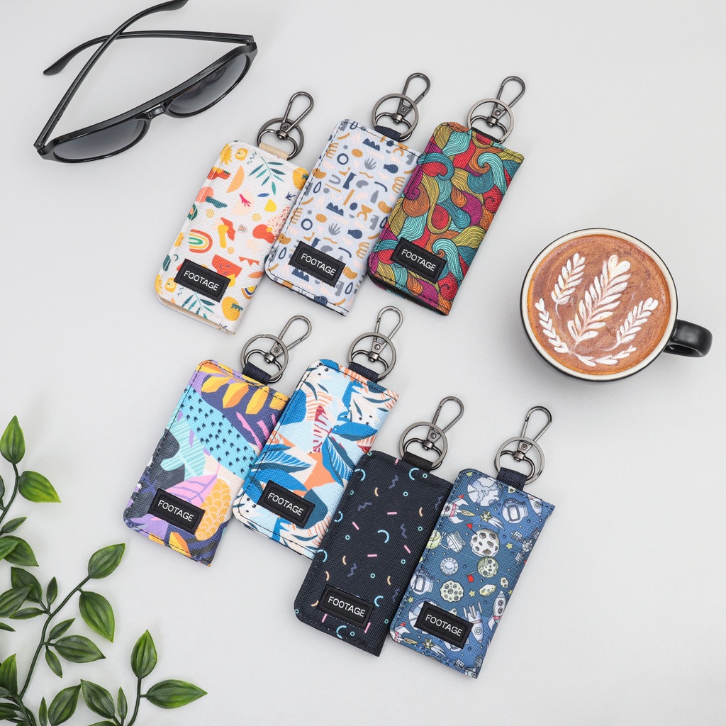 Dompet STNK E-TOLL SIM Mobil Motor Gantungan Kunci Motif Premium Footage Keychain NEW GK-02