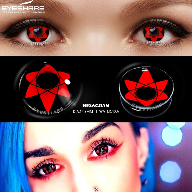 [✅COD] Softlens cosplay anime softlens naruto sharingan mangekyou soflens sasuke kakashi