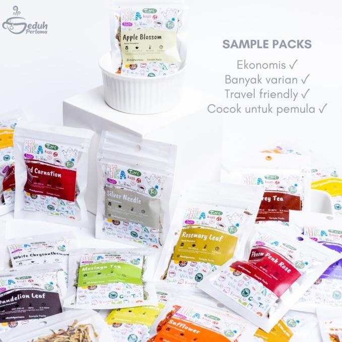 

SAMPLE PACK FLOWER TEA & TISANE / TEH BUNGA HERBAL KEMASAN EKONOMIS TR