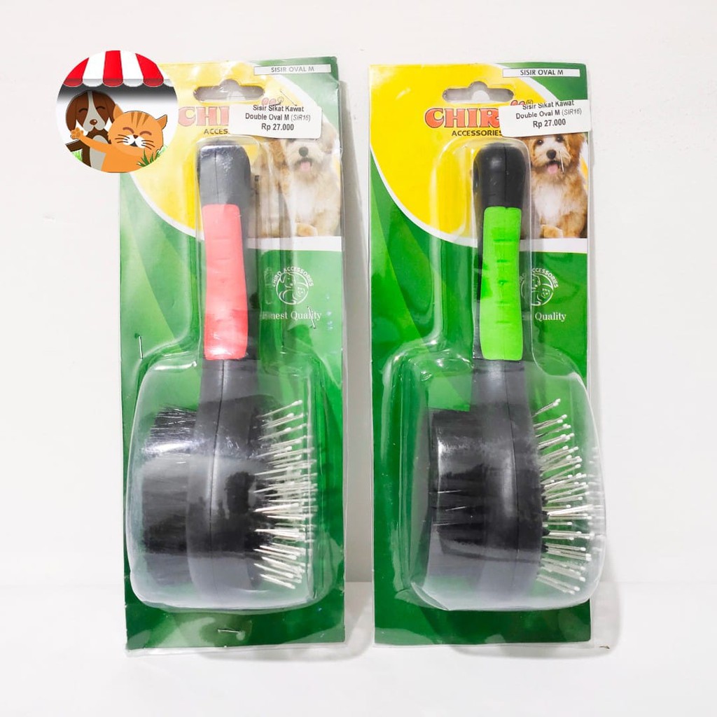 Sisir Grooming Salon Anjing Kucing DOUBLE FUNGSI Dog Comb Sisir